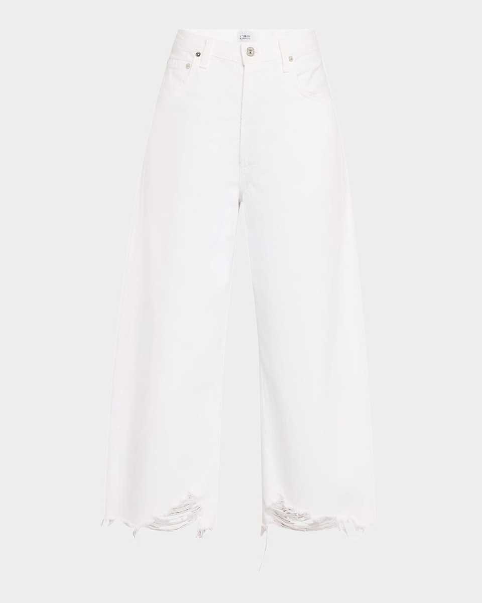 Ayla Wide Crop Raw Hem Jeans